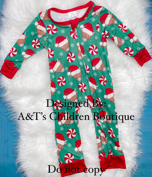 Peppermint Cow Sleeper Designed By: A&T’s Children Boutique 0-3m